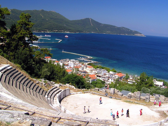 Görögország, Thassos: Régi színház, jelenlegi játszótér